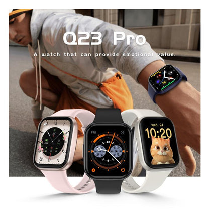 Q23 Pro 1.83 inch Color Screen IP68 Waterproof Bluetooth Call Smart Watch, Support Health Monitoring(Pink) by bashfashion