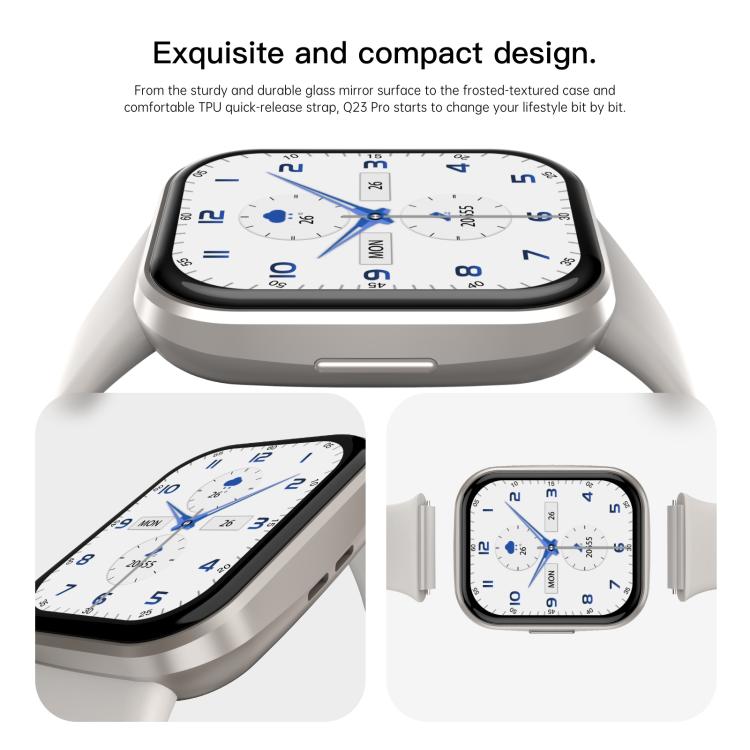 Q23 Pro 1.83 inch Color Screen IP68 Waterproof Bluetooth Call Smart Watch, Support Health Monitoring(Pink) by bashfashion