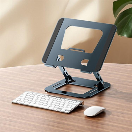 J30 Portable Desktop Adjustable Foldable Alloy Steel Laptop Cooling Stand(Silver) by bashfashion