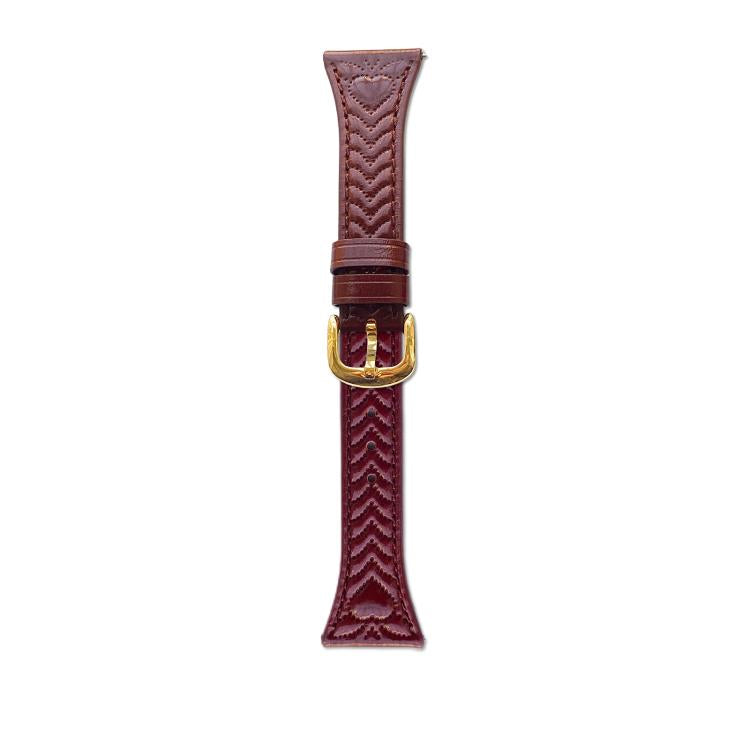 For Huawei Watch GT 5 46mm Heart-Shaped Embossed 22mm Leather Watch Band(Wine Red) by bashfashion