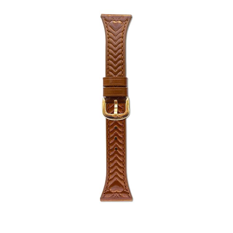 For Honor Watch ES 20mm Heart-Shaped Embossed Leather Watch Band(Brown) by bashfashion