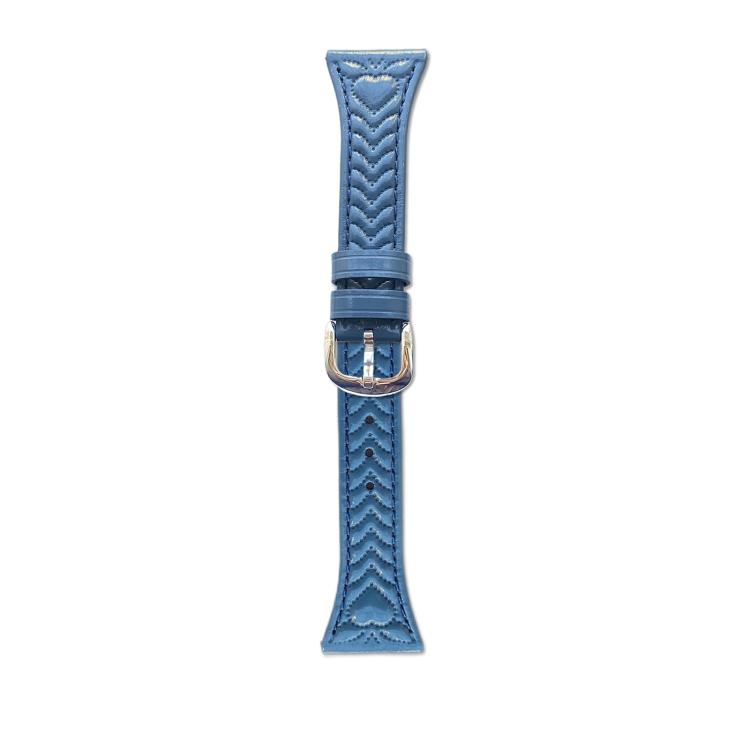 For Honor Watch 4 Pro 22mm Heart-Shaped Embossed Leather Watch Band(Cornflower Blue) by bashfashion
