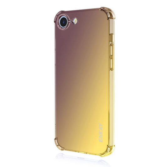 For iPhone 16e ENKAY Hat-Prince Gradient Airbag TPU Phone Case(Purple Gold) by ENKAY