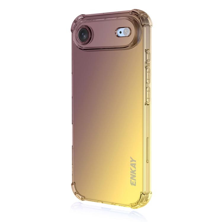 For iPhone Air ENKAY Hat-Prince Gradient Airbag TPU Phone Case(Purple Gold) by ENKAY