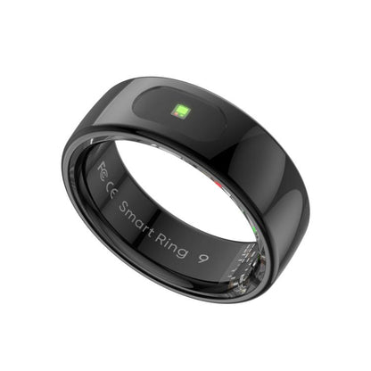 R08 SIZE 9 Smart Ring, Support Heart Rate / Blood Oxygen / Sleep / Multiple Sports Modes(Black) by bashfashion