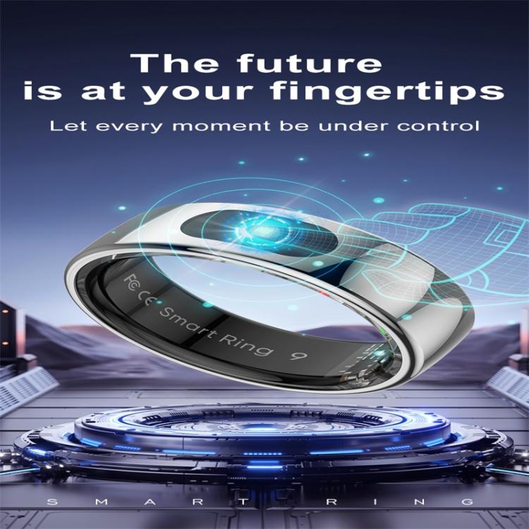 R08 SIZE 12 Smart Ring, Support Heart Rate / Blood Oxygen / Sleep / Multiple Sports Modes(Black) by bashfashion