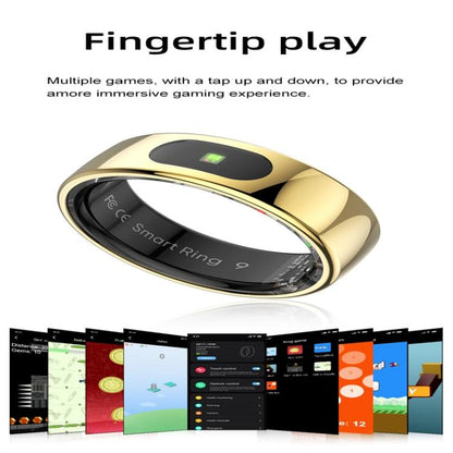 R08 SIZE 12 Smart Ring, Support Heart Rate / Blood Oxygen / Sleep / Multiple Sports Modes(Black) by bashfashion