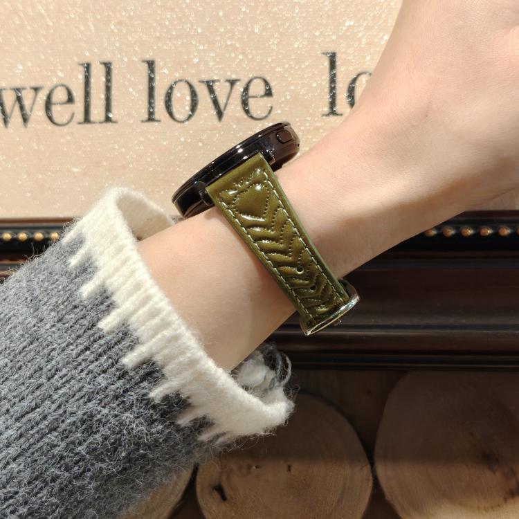 For Xiaomi Watch S4 Heart-Shaped Embossed 22mm Leather Watch Band(Retro Green) by bashfashion