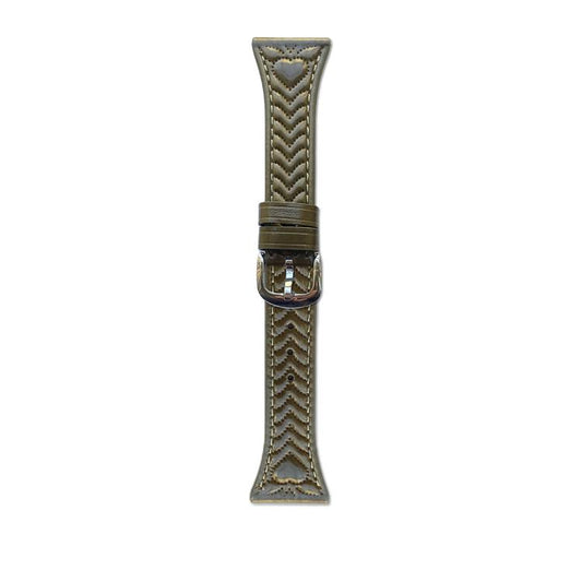 For Amazfit Bip 5 / GTR 4 Heart-Shaped Embossed 22mm Leather Watch Band(Retro Green) by bashfashion