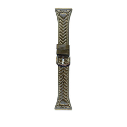For COROS Pace 3 Heart-Shaped Embossed 22mm Leather Watch Band(Retro Green) by bashfashion