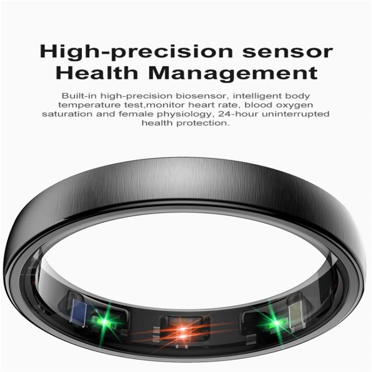 R10 SIZE 10 Smart Ring, Support Heart Rate / Blood Oxygen / Sleep / Multiple Sports Modes(Black) by bashfashion