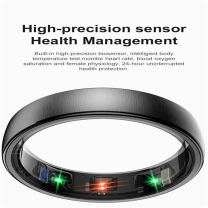 R10 SIZE 10 Smart Ring, Support Heart Rate / Blood Oxygen / Sleep / Multiple Sports Modes(Black) by bashfashion