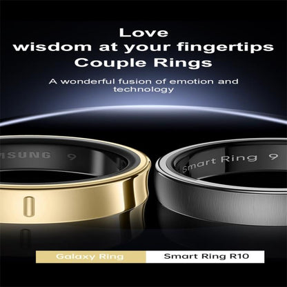R10 SIZE 14 Smart Ring, Support Heart Rate / Blood Oxygen / Sleep / Multiple Sports Modes(Black) by bashfashion