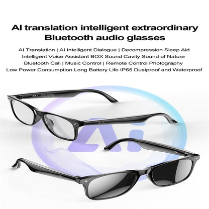 W100 Smart Glasses, Support AI Conversation / AI Intelligent Translation / Bluetooth Call(White) by bashfashion