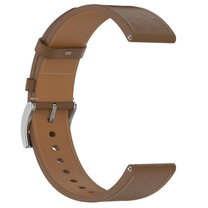 For Huawei Watch GT 5 46mm Press Button 22mm Leather Watch Band(Brown) by bashfashion