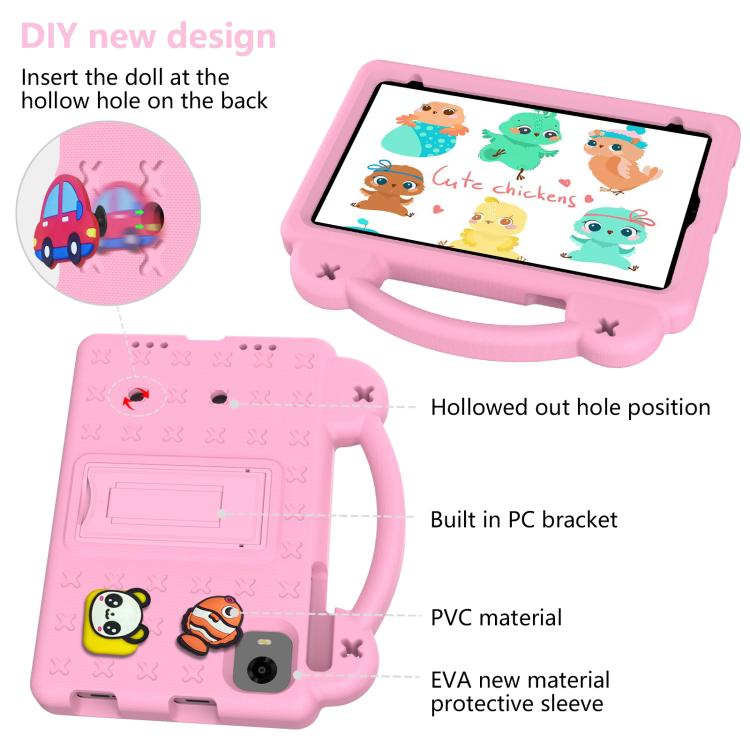 For Alldocube iPlay Mini 2 2024 Handle Kickstand Children EVA Shockproof Tablet Case(Pink) by bashfashion
