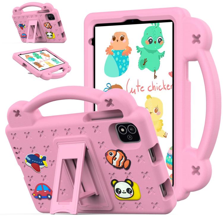 For NEC Lavie Tab T11 T1155 2024 Handle Kickstand Children EVA Shockproof Tablet Case(Pink) by bashfashion