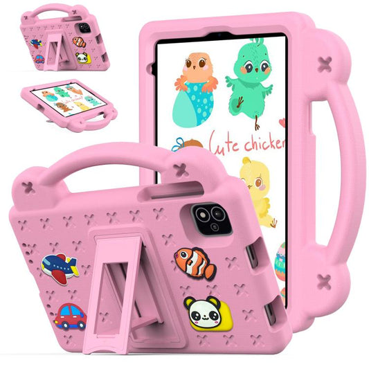 For NEC Lavie Tab T11 T1155 2024 Handle Kickstand Children EVA Shockproof Tablet Case(Pink) by bashfashion