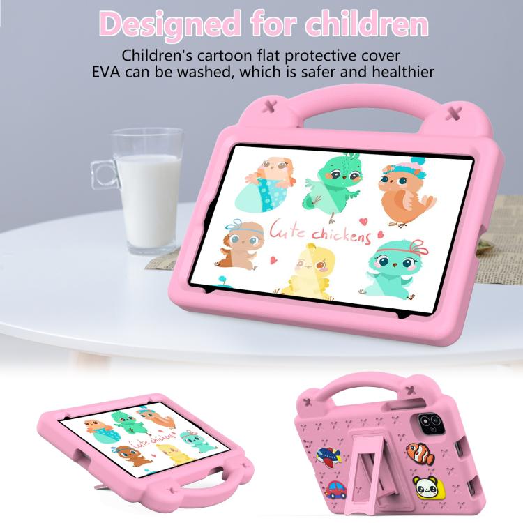 For NEC Lavie Tab T11 T1155 2024 Handle Kickstand Children EVA Shockproof Tablet Case(Pink) by bashfashion