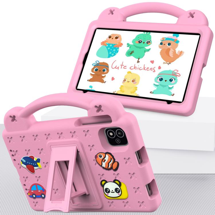 For NEC Lavie Tab T11 T1155 2024 Handle Kickstand Children EVA Shockproof Tablet Case(Pink) by bashfashion