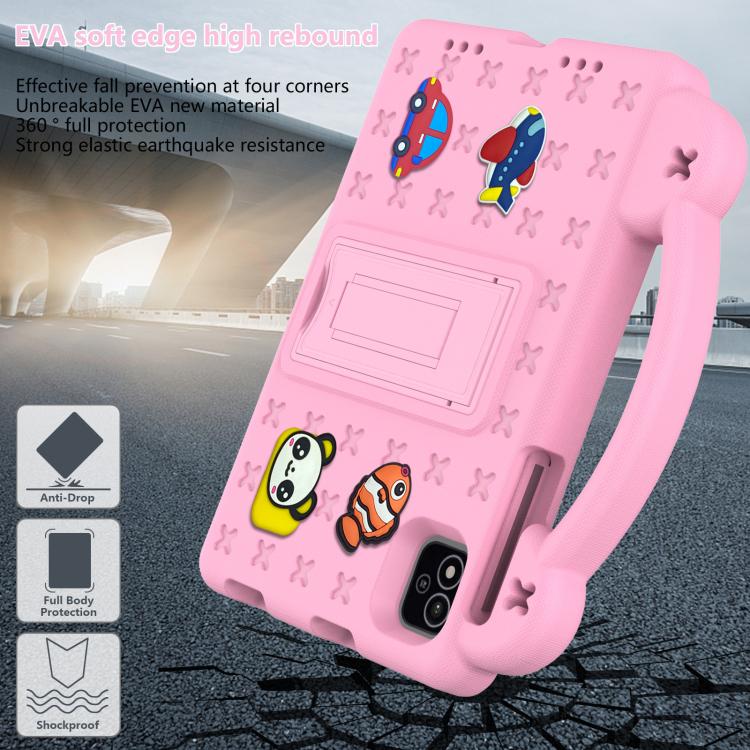 For NEC Lavie Tab T11 T1155 2024 Handle Kickstand Children EVA Shockproof Tablet Case(Pink) by bashfashion