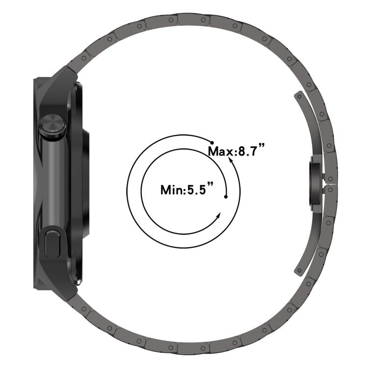 For OPPO Watch X2 Twill Texture Stainless Steel Metal Watch Band(Silver) by bashfashion