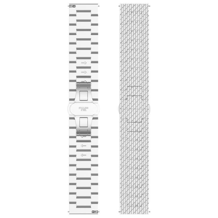 For OPPO Watch X2 Twill Texture Stainless Steel Metal Watch Band(Rose Gold) by bashfashion