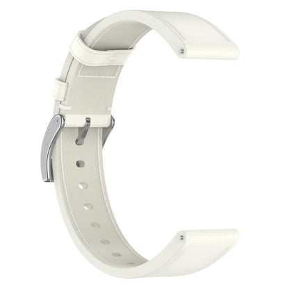 For Garmin Forerunner 165 Press Button 20mm Leather Watch Band(White) by bashfashion