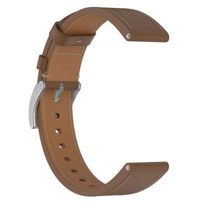 For COROS Pace 3 Press Button 22mm Leather Watch Band(Brown) by bashfashion