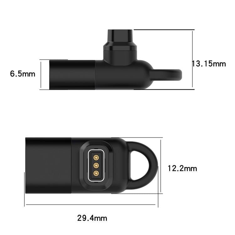 For COROS PACE Pro Smart Watch Charging Adapter(Black) by bashfashion