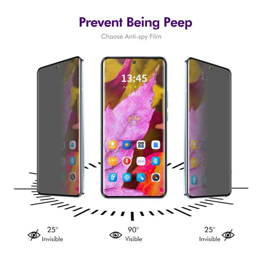 For Realme 14 Pro+ ENKAY Hat-Prince Heat Bending Privacy Screen Tempered Glass Film by ENKAY