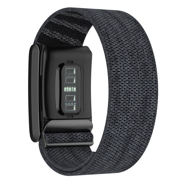 For WHOOP 4.0 Elastic Force Decorative Design Nylon Watch Band(Black Gray) by bashfashion