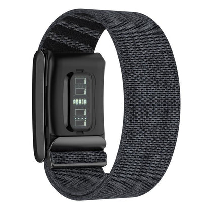 For WHOOP 4.0 Elastic Force Decorative Design Nylon Watch Band(Black Gray) by bashfashion