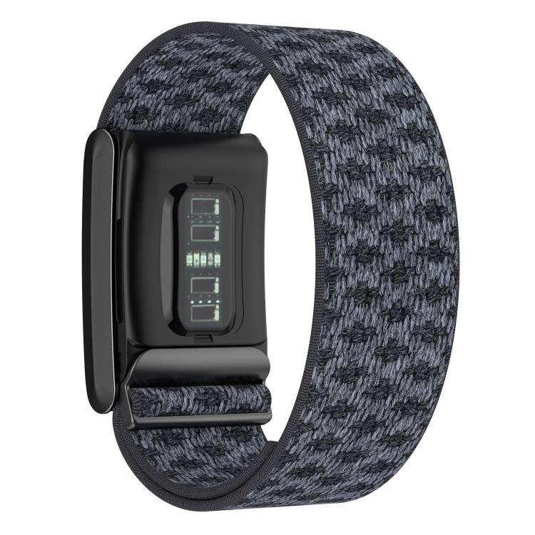 For WHOOP 4.0 Elastic Force Decorative Design Pashm Nylon Watch Band(Black Gray) by bashfashion