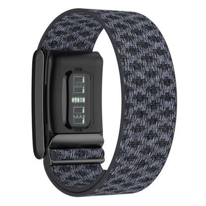 For WHOOP 4.0 Elastic Force Decorative Design Pashm Nylon Watch Band(Black Gray) by bashfashion