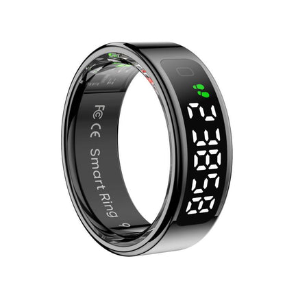 R11 SIZE 8 Smart Ring, Support Heart Rate / Blood Oxygen / Sleep / Multiple Sports Modes(Black) by bashfashion