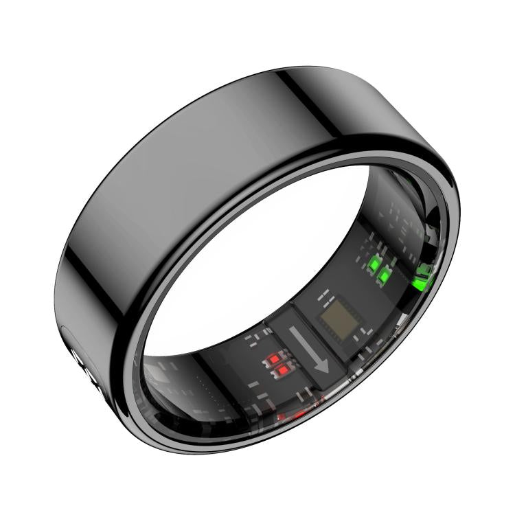 R11 SIZE 8 Smart Ring, Support Heart Rate / Blood Oxygen / Sleep / Multiple Sports Modes(Black) by bashfashion