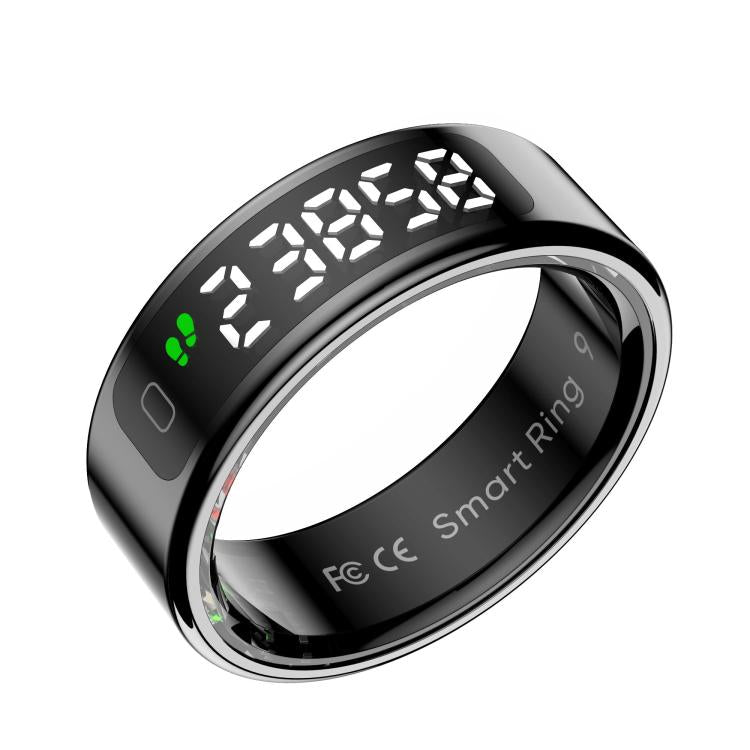 R11 SIZE 8 Smart Ring, Support Heart Rate / Blood Oxygen / Sleep / Multiple Sports Modes(Black) by bashfashion