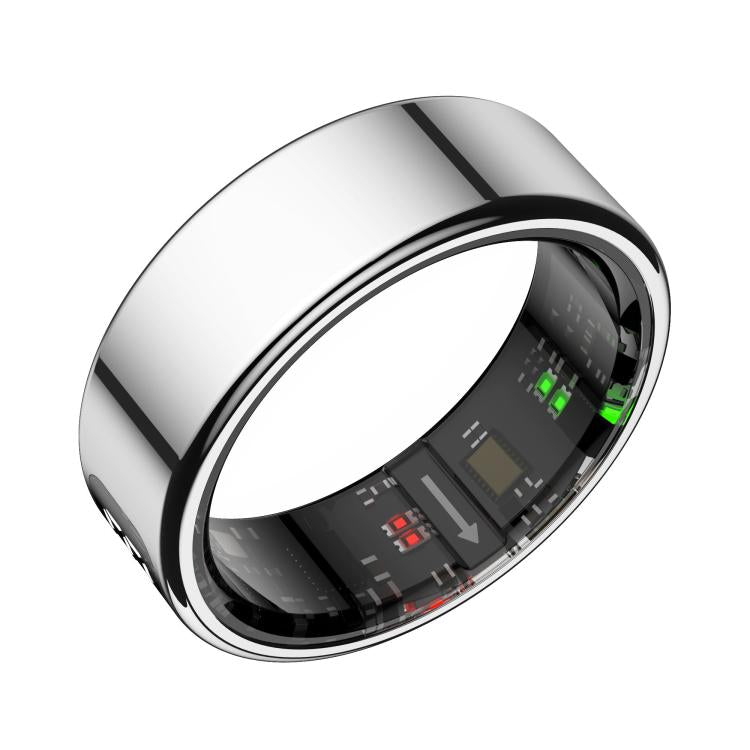 R11 SIZE 8 Smart Ring, Support Heart Rate / Blood Oxygen / Sleep / Multiple Sports Modes(Silver) by bashfashion