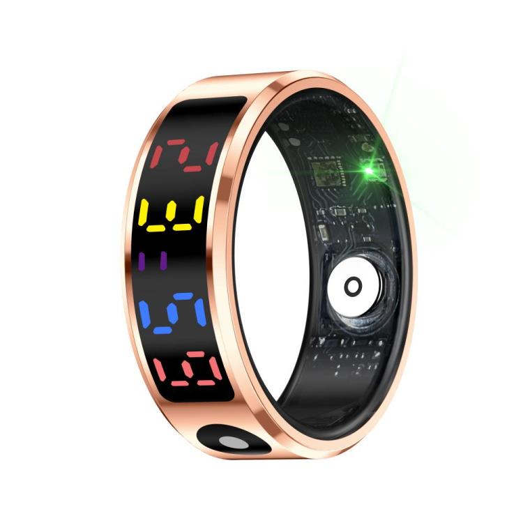 R12 SIZE 8 Smart Ring, Support Heart Rate / Blood Oxygen / Sleep / Multiple Sports Modes(Gold) by bashfashion