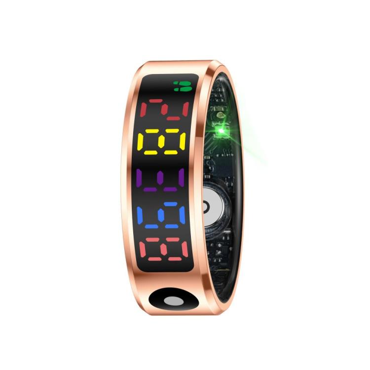 R12 SIZE 8 Smart Ring, Support Heart Rate / Blood Oxygen / Sleep / Multiple Sports Modes(Gold) by bashfashion