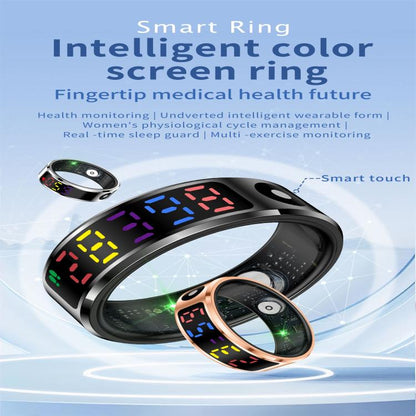 R12 SIZE 8 Smart Ring, Support Heart Rate / Blood Oxygen / Sleep / Multiple Sports Modes(Gold) by bashfashion