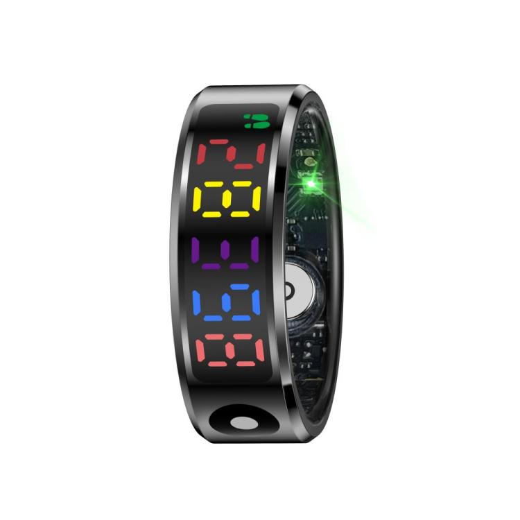 R12 SIZE 11 Smart Ring, Support Heart Rate / Blood Oxygen / Sleep / Multiple Sports Modes(Black) by bashfashion