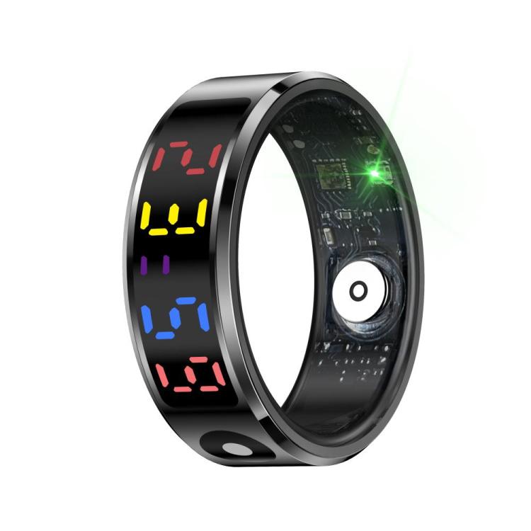 R12 SIZE 12 Smart Ring, Support Heart Rate / Blood Oxygen / Sleep / Multiple Sports Modes(Black) by bashfashion