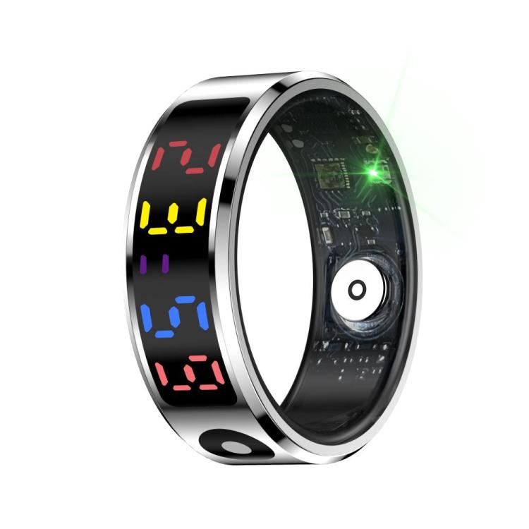 R12 SIZE 12 Smart Ring, Support Heart Rate / Blood Oxygen / Sleep / Multiple Sports Modes(Silver) by bashfashion