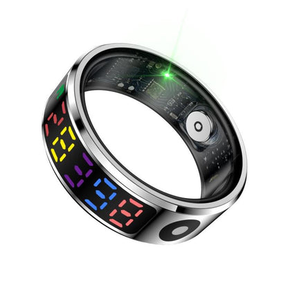 R12 SIZE 12 Smart Ring, Support Heart Rate / Blood Oxygen / Sleep / Multiple Sports Modes(Silver) by bashfashion