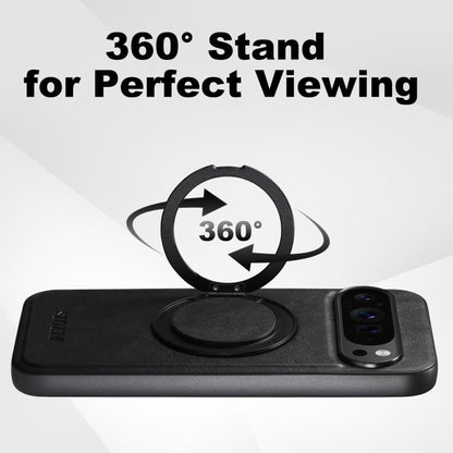 For Google Pixel 10 Suteni G3 Oil Wax 360 Rotation Holder MagSafe Back Phone Case(Black) by Suteni