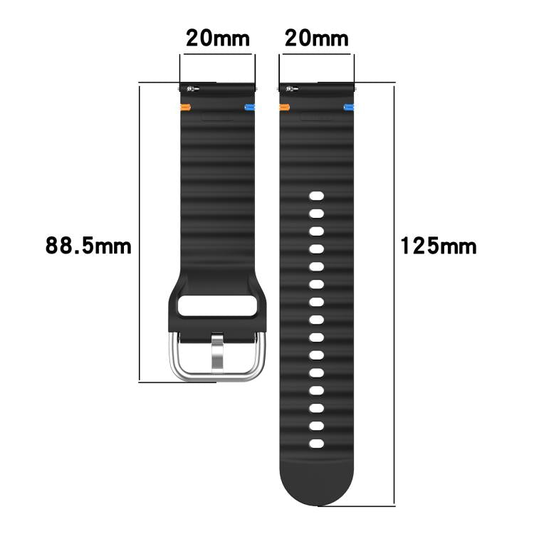 For Garmin Venu 3 Wavy Grain Stitched 22mm Silicone Watch Band(White) by bashfashion