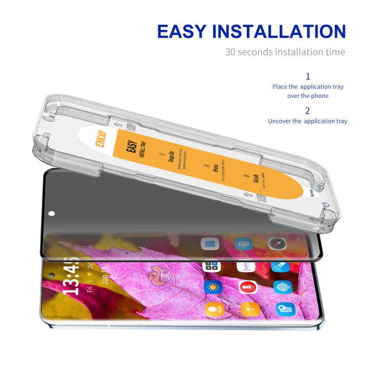For vivo S19 Pro / V40 / V40 Pro ENKAY Hat-Prince Easy Install Heat Bending Privacy Screen Tempered Glass Film by ENKAY