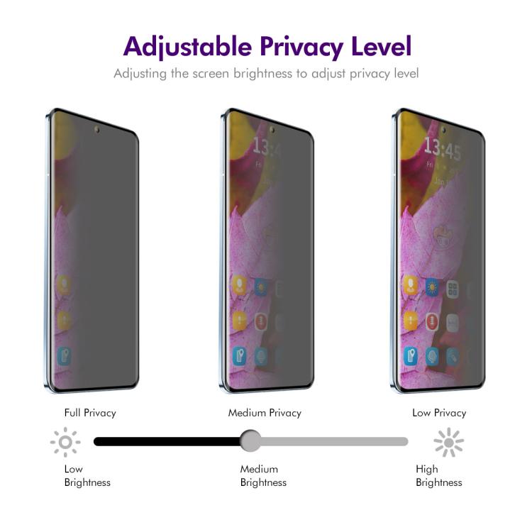 For vivo S19 Pro / V40 / V40 Pro ENKAY Hat-Prince Easy Install Heat Bending Privacy Screen Tempered Glass Film by ENKAY